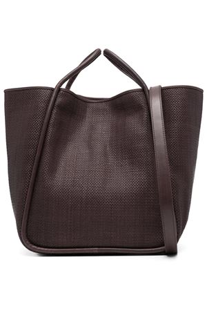 Dark Brown leather Ana tote bag DRAGON DIFFUSION | 8190DARKBROWN